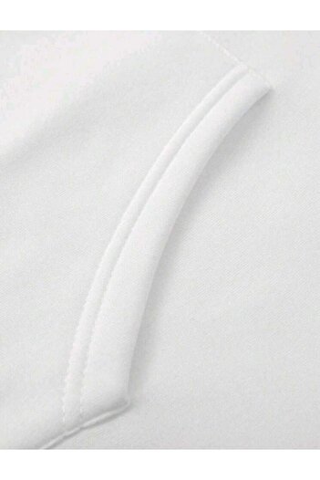 Elvino 2-Pack White Unisex Couple Lover Combination Heart Sleeve Printed Hooded Sweatshirt