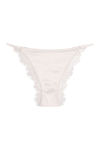 ESOTIQ Women's Panties String Brazilian Briefs Smooth Front & Lace Back with Cute Ribbons | Blithely