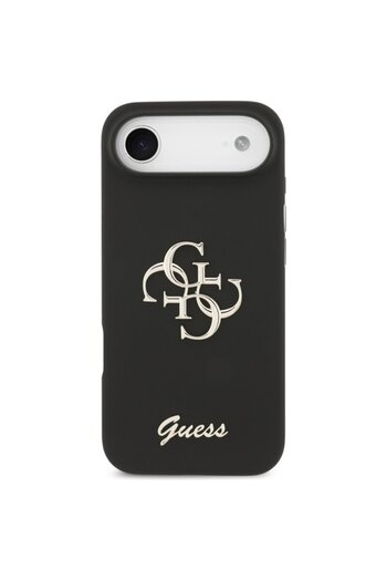 Guess iPhone 17 Air Silicone Big 4G Script Case, Black