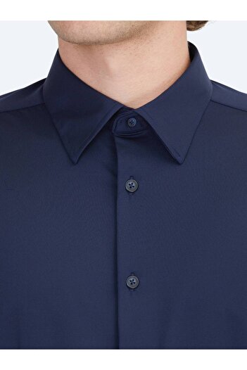 Kip Lacivert Regular Fit Casual Gömlek