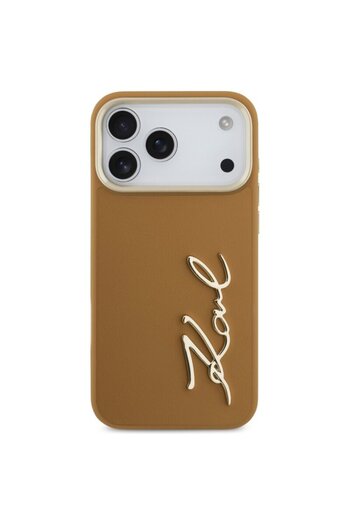 Karl Lagerfeld iPhone 17 Pro Max Hardcase Script Logo, Brown