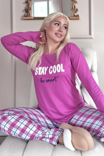 Pijamaevi Lila Stay Cool Patterned Thermal Women's Pajama Set
