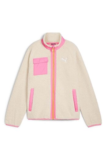 Puma Hybrid Sherpa Jacket-Ekru Polar Jacket-Ekru