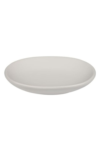 ANTBRO ® Ceramic Oval Soap Holder, Ecru Color, 12.5x9.5x2cm
