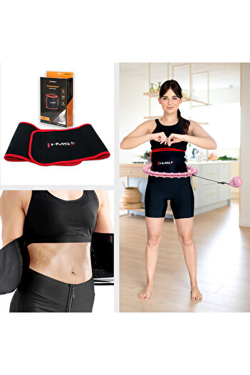 Other SET HULA HOOP HHW02 LIGHT PINK WITH WEIGHT HMS + WAIST SUPPORT BR163 BLACK