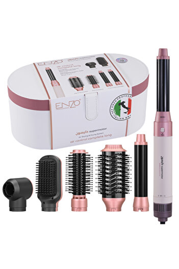 ENZO EN-4133 6-in-1 Electric Styling Set – Straightener, Curler, Dryer & Comb