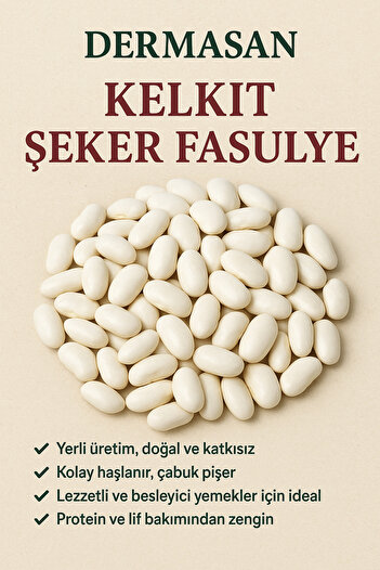GÜNGÖR TARIM VE ORGANİK GIDA KELKİT DERMASON FASULYE 1kg YENİ MAHSÜL