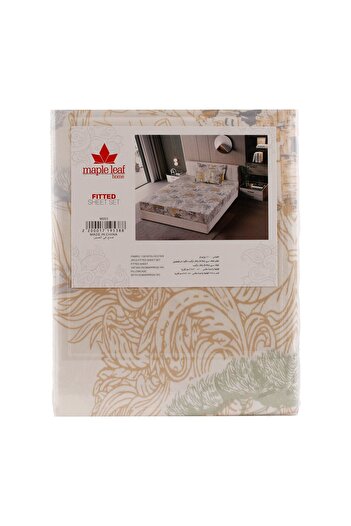 MAPLE LEAF Home Polyester Fitted Bed Sheet Set, Assorted