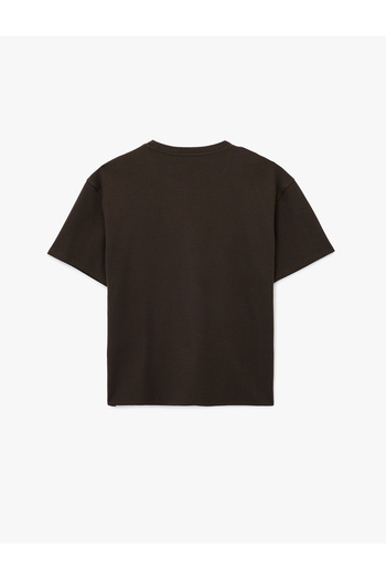 Koton Short Sleeve Waffle Texture Oversize Cotton Crew Neck Basic T-Shirt
