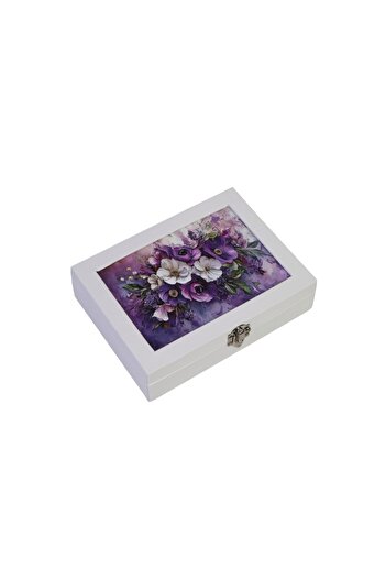 İsdeksan Special Design Jewelry Box with Mirror, Leather, and Drawings