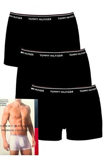 style iconic Tommy Men’s Boxer Briefs BLACK COLOR (3-Pack) – S, M, L, XL, 2XL, 3XL, 4XL