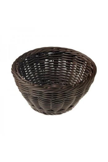 LEONE Polypropylene basket for serving, Vanity, brown