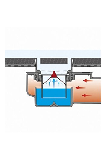 TECE Membrane anti-odor for drainline siphons, h-24 mm