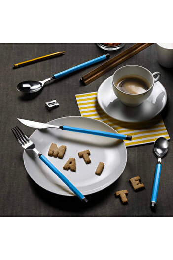 Pintinox Cutlery set, 24 pieces, Blue Pencils