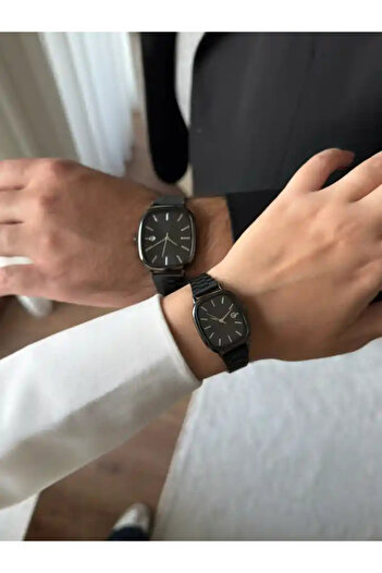 RoseandRoses Casian Muadil Trend Model Calendar Couple Watch Black (Black Dial)