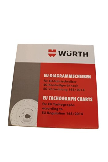 Würth Diagrams for analogue tachographs Kienzle, Veeder Root and Actia, brand WURTH, 125 km/h, 100 pcs /