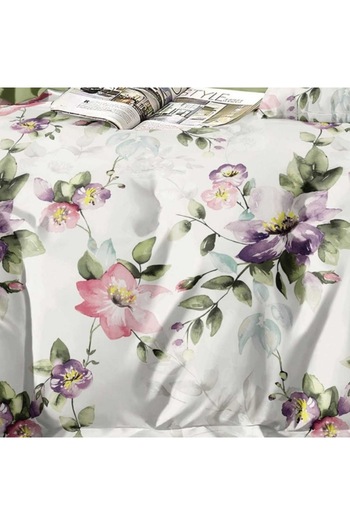 Lenjerii Deosebite Lenjerie pat dublu model flori, 4 piese, 220 x 230 cm