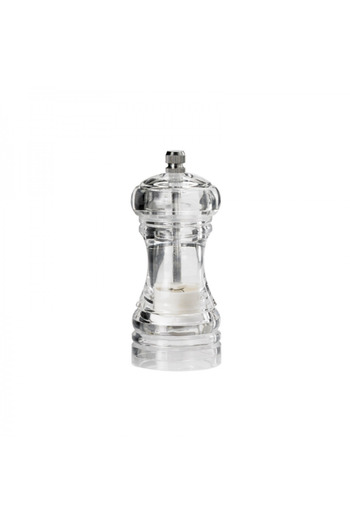 LEONE Transparent salt or pepper mill, 10 cm