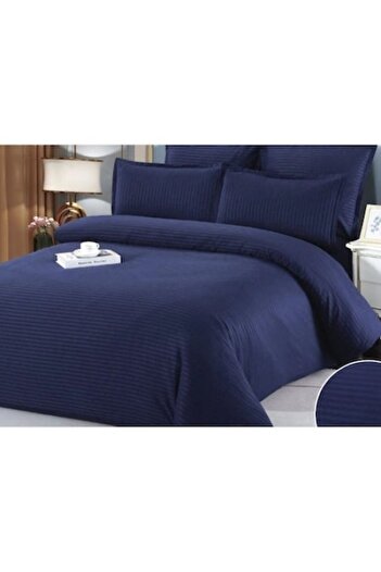 PRO JAAD BUSINESS CONCEPT Bed Linen for 2 Persons, Home Hotel, 6 Pieces, Damask Blue, 200 x 230 cm