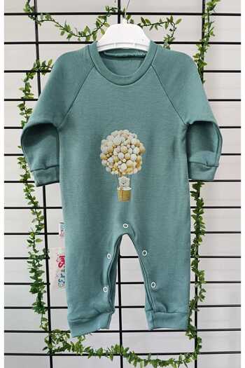 Ersel Erselbaby Baby Cotton Balloon Print Romper - Long Sleeve and Comfortable