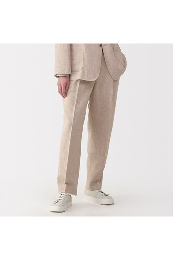 Muji Linen Blended Wool Straight Pants