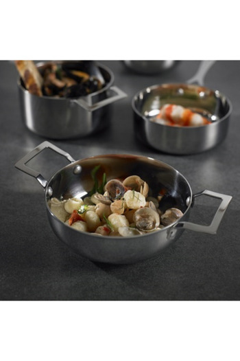 LEONE Stainless steel serving dish, signature dish, 10x4.25 cm