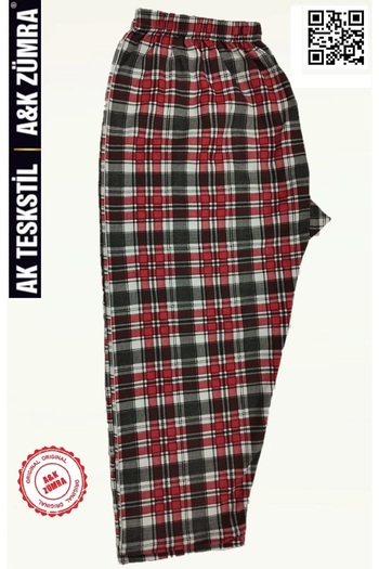 A&K ZÜMRA Mother Model Winter Patterned Pajama Bottoms Plus Size