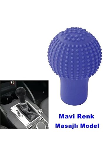 Buççin Silicone Gear Shift Knob Cover Blue Round Universal Imported Black Unspecified Silicone
