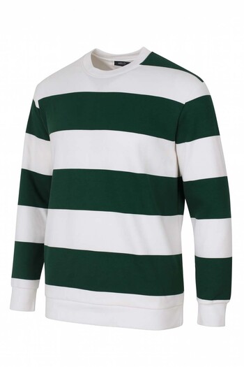 trender Three Thread Printed Non-Shardon Crew Neck Green Men's Sweatshirt 5790-1