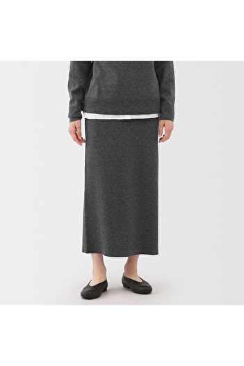 Muji Washable Milano Ribbed Skirt