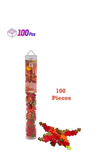 Generic Plus-Plus Creative Building Blocks Tube, Dragon, Ingenious Construction Toy, 100 Pieces