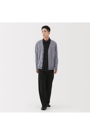 Muji Washable High-Gauge V Neck Cardigan