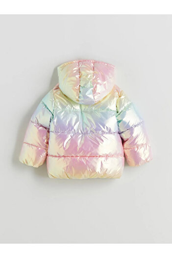 LC Waikiki Lcw kids pink color block girl's puffer jacket