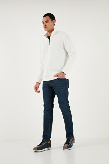 Buratti Cotton Regular Fit Half Zipper Stand Collar Sweat Men's Sweat 5905716