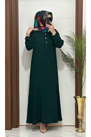 MODA ALMİRA 35358 K 90 Emerald Green Life Dress
