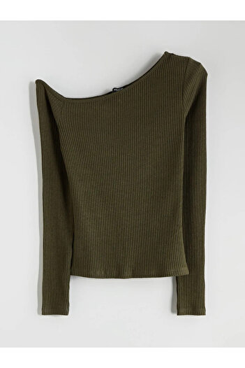 LC Waikiki Boat Neck Textured Women's Bodysuit