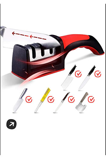 Buççin Professional Knife Sharpener 3 Angle Handheld Knives Row Sharpener Ergonomic Design Knife Sharpener 1 Pa