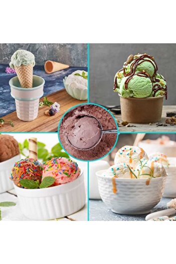 Buççin 6 cm Luxury Stainless Steel Ice Cream and Cookie Spoon Steel Ice Cream Scoop Set of 1 Spoons