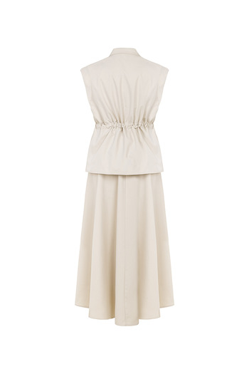 praye Lined Vest Suit Stone