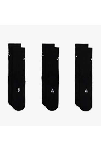 JORDAN Everyday Cushioned Crew Socks 3 Pairs - DX9632-010 Black