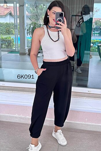 İnce Topuk Modal Fabric Harem Pants 6K091