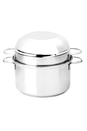 Moratti România Pot with lid for cooking mussels, Moratti, stainless steel, capacity 1.5 liters