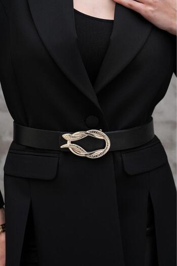 MODAM HİFA Snake Buckle Women's Belt Dress Belt Waist Belt Trouser Belt