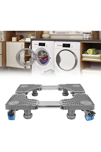leostar Mobile Base Fridge Stand Stainless Steel PP Modern and Simple Washing Machine Base