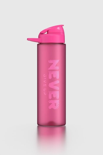 Renga Lidya Text Patterned 630 ml Matte Tritan Bottle 912118 Fuchsia