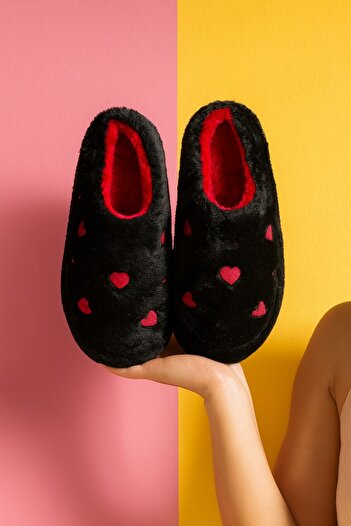 Moda Frato Elegant Heart-Shaped Women's House Slippers Daily Comfortable Winter Slippers