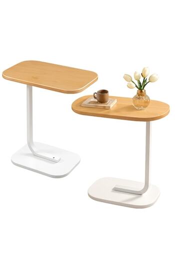 EBA Multifunctional Table in C Shape eBA®, White/Brown, 40x30x60 cm