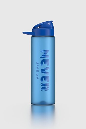 Renga Lidya Text Patterned 630 ml Matte Tritan Flask 912118 Blue