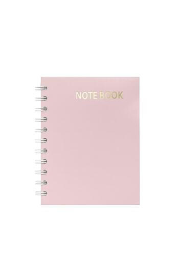 OEM Notebook A6, 80 Sheets, Metal Spiral, Pastel Pink Cover