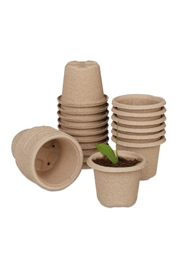 Relaxdays Set 24 pots, 8 x 11 cm,